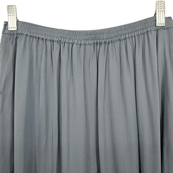 Chloe Kristyn Woman size M New Blue Satin Traci Skirt Mini Length Faux Wrap NWOT - Picture 4 of 8